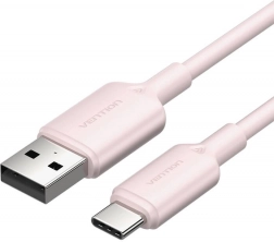 Kabel USB A na USB‑C 3A 1 m różowy Vention