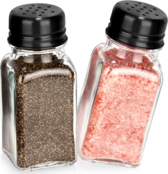 Szklana solniczka i pieprzniczka 80 ml, zestaw 2 szt.
