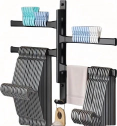Ścienny obrotowy wieszak na ręczniki do łazienki i kuchni