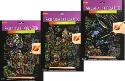 Tęczowy obrazek do wydrapywania Psy 20x25 cm