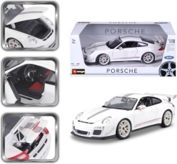 Metalowy samochodzik Porsche 911 GT3 RS biały skala 1:18