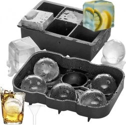 Silikonowe formy 2w1 do kostek i kul lodu RUHHY