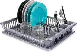 Szary ociekacz do naczyń 46 × 37 × 8,5 cm