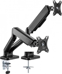 Stojak na dwa monitory z sprężyną gazową