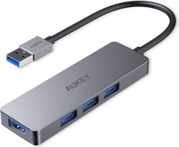 AUKEY ultracienki aluminiowy hub USB 4× USB 3.0 (5 Gb/s)