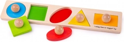 Drewniane puzzle do układania kształtów Bigjigs Baby