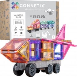 Connetix Pastel Transport Pack magnetyczne klocki 50 elementów