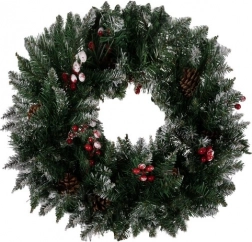 Ozdobny wieniec świąteczny zaśnieżony Ruhhy