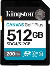 Karta SD 512 GB Kingston Canvas Go Plus 200/160 MB/s C10 U3 V30