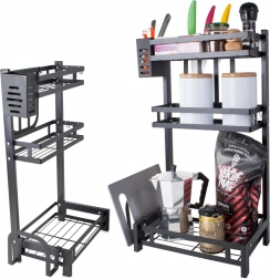 Metalowy trzypoziomowy organizer kuchenny