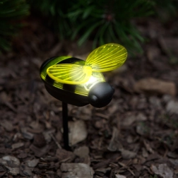 Solarna lampa wbijana w kształcie pszczoły z białą diodą LED