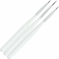 Zestaw pędzli do zdobienia paznokci - 3 szt.