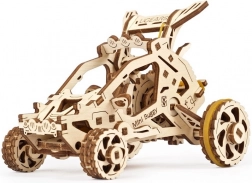 Drewniane mechaniczne puzzle 3D mini buggy UGEARS, 80 elementów