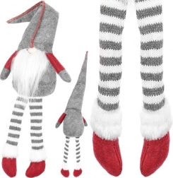 Siedzący skrzat tekstylna dekoracja 50 cm – Szary