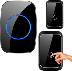 Bezprzewodowy wodoodporny dzwonek, 25 melodii, 3 poziomy głośności