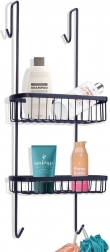 Wisząca metalowa półka do prysznica czarna