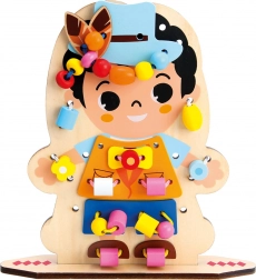 Bino zabawne ubieranie – drewniana nawlekanka dla dzieci