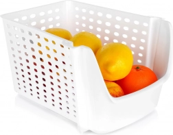 Biały perforowany kosz na owoce i warzywa 29 × 21 × 16 cm