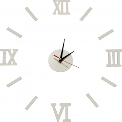 Regulowany zestaw DIY 3D zegara ściennego, srebrny 130 cm