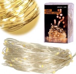 Dekoracyjne lampki LED na druciku 5 m, 50 LED – Ciepła