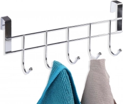 Wieszak drzwiowy na ręczniki ORION, chrom, 5 haczyków, do zawieszenia
