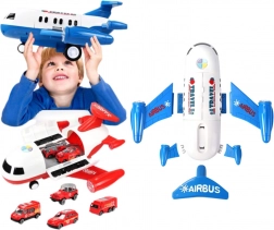 samolot pasażerski z autkami – czerwony