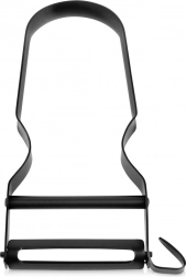 Obierak do warzyw i owoców ze stali nierdzewnej, czarny, 11,5 cm