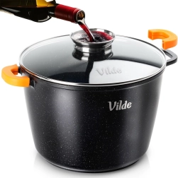 Granitowy garnek ze szklaną pokrywką TERRUNA AROMA 28 cm, 9,7 l