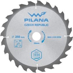 Tarcza pilarska PILANA 250 mm, 24 zęby, WZ, SK