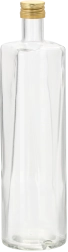 Szklana butelka 750 ml ze złotą nakrętką SOLA