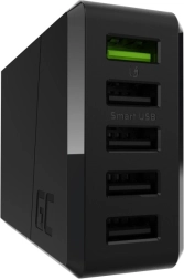 Ładowarka sieciowa GREENCELL ChargeSource 5, 52 W, 5× USB z szybkim ładowaniem