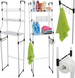 Półka łazienkowa z organizerem i trzema półkami