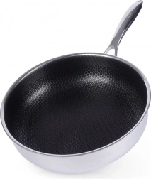 głęboka patelnia ze stali nierdzewnej COOKCELL 28 cm