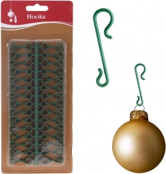 Zielone haczyki do ozdób choinkowych 3,5 cm, 60 szt.
