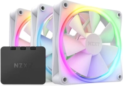 Zestaw 3 wentylatorów NZXT F120 RGB z kontrolerem – biały