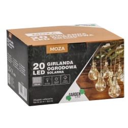 Solarny girland ogrodowy 20 LED ciepła biel 5,8 m IP44