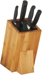 Bambusowy stojak na noże z uniwersalną wkładką