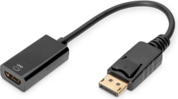 Aktywny adapter DisplayPort na HDMI, 0,2 m, 4K UHD, czarny
