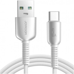 Joyroom kabel USB-A do USB-C 3A, w oplocie, 1,2 m, szary