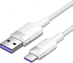 Kabel USB-A do USB‑C 2 m 100 W 6 A Vention biały