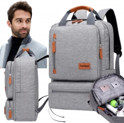 Szkolny plecak studencki jasnoszary