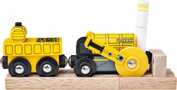 Bigjigs Rail drewniana replika lokomotywy Rocket z 2 torami