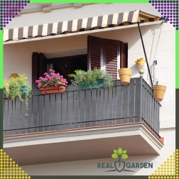 Siatka zacieniająca na ogrodzenie 1,5 × 25 m, 180 g/m², antracyt, odporna na UV