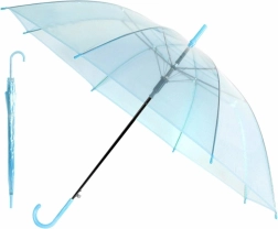 Bq13b parasol transparentny niebieski