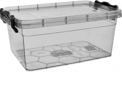 Plastowe pudełko na żywność z pokrywką 3 l szare