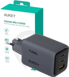 Aukey Szybka Ładowarka Comet Mix 3 z 3 portami 100W