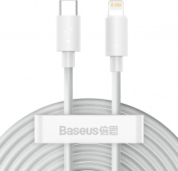 Baseus Simple Wisdom zestaw kabli USB‑C na Lightning 20 W PD, 1,5 m, biały (2 szt.)