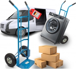 Ręczny wózek transportowy 200 kg z kołami pneumatycznymi, stalowy, do magazynu i ogrodu