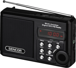 Kieszonkowe radio z MP3, USB i microSD, bateria litowo‑jonowa do 10 godzin