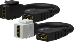 adapter keystone hdmi a (gniazdo–gniazdo) na kabel, biały